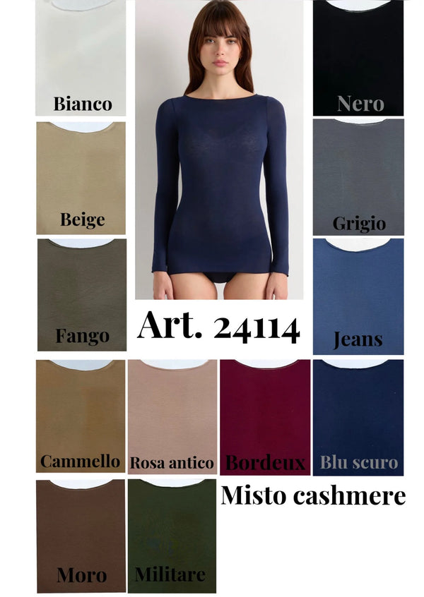Blend Misto Chasmere Girocollo