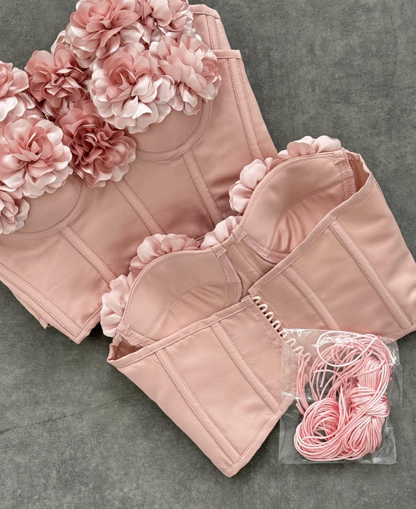 Bustier Flower Rosa